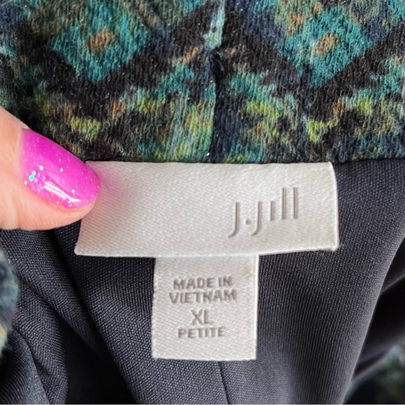 •J.Jill• Boho Print Textured Knit Skirt - Size XL Petite - Picture 2 of 7